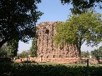 An ambitiuos project to create another tower -- only this time, twice the size of the Qutb Minar. You can see how far they got by the time Ala-ud-dim died...
