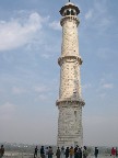 Each of the minarets are tilted outward -- if they collapse, they will fall away from the Taj!