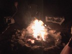 bonfire aflame