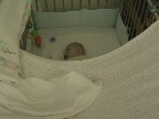 asleep in her crib