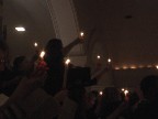 with candles raised... vespers is over!